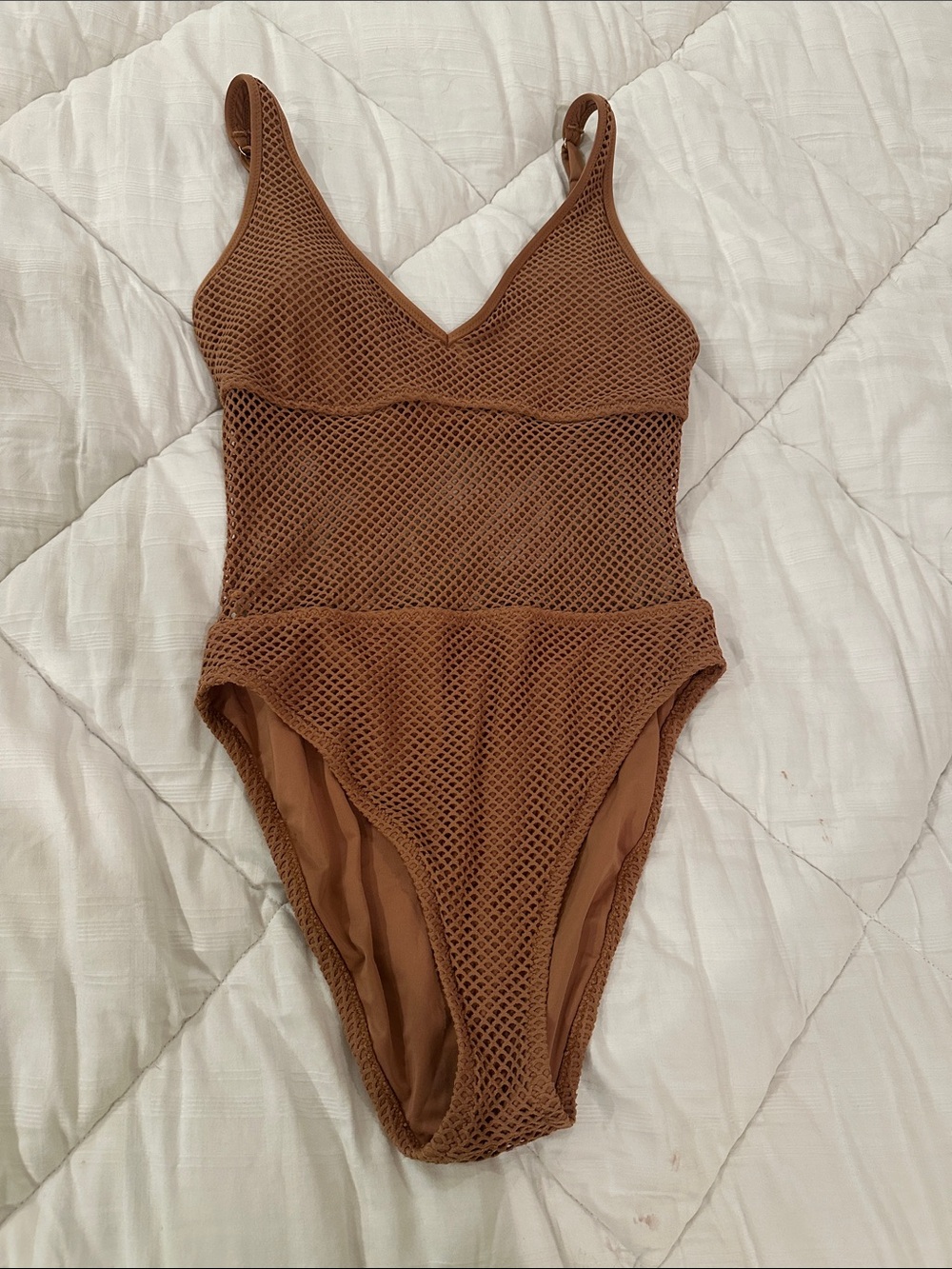 Sanctuary Crochet Scoop-Neck High-Cut One-Piece Swimsuit